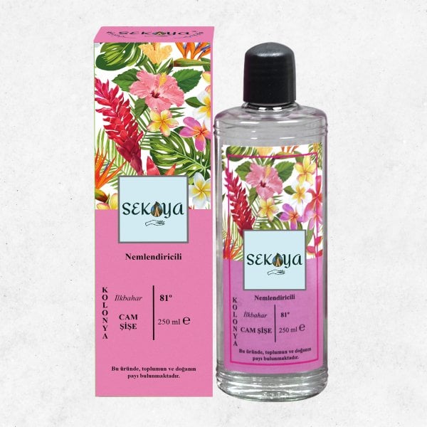 Sekoya Kolonya İlkbahar 250 ml. Cam Şişe Nemlendiricili